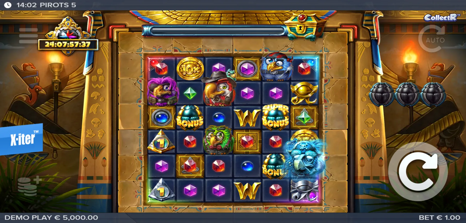 Pirots 5 ELK Studios — avventura pirati tempio egiziano slot 2026